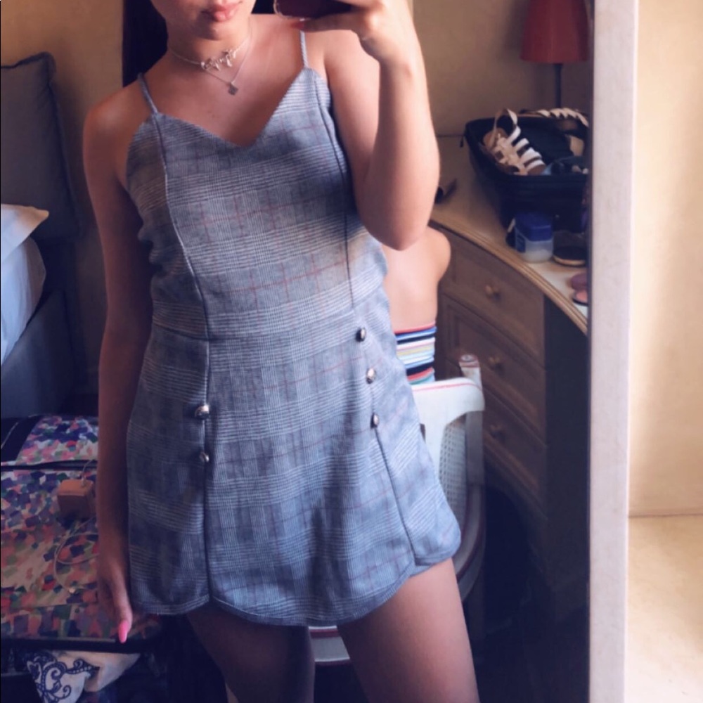 Plaid Romper